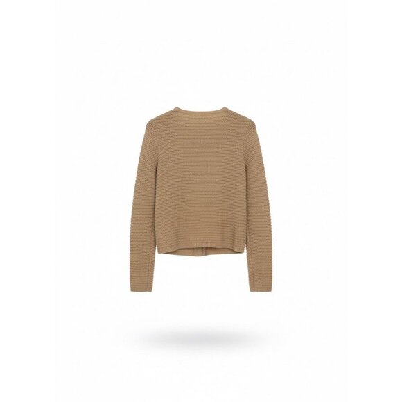 Talbots Womens Gold Metallic Knit Button Up Cardigan Sweater Sz S Shimmer - Picture 3 of 5